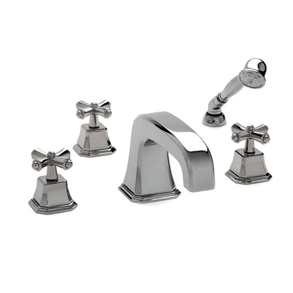  Vòi bồn tắm năm lỗ cổ điển Harrison bằng đồng - 0981DTS824S 