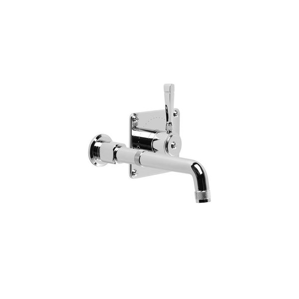  Vòi chậu lavabo gắn tường dài 235mm bằng đồng Industrica 