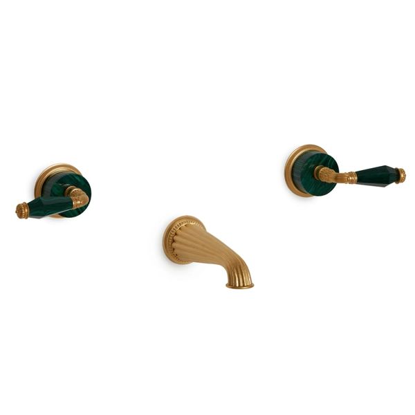  Vòi bồn tắm ba lỗ gắn tường cổ điển Malachite SW bằng đồng - 1029TUB821-MALA 