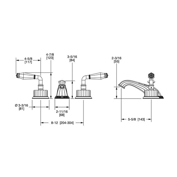  Vòi chậu lavabo cổ điển Malachite SW bằng đồng - 1030BSN818-MALA 
