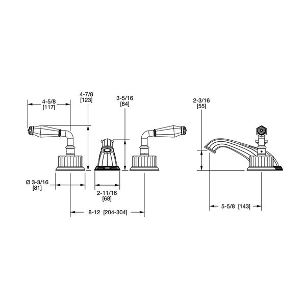  Vòi chậu lavabo cổ điển Brown Tiger Eye bằng đồng - 1030BSN818-BRTI 