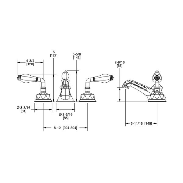  Vòi chậu lavabo cổ điển Amethyst bằng đồng - 1030BSN819-AMET 