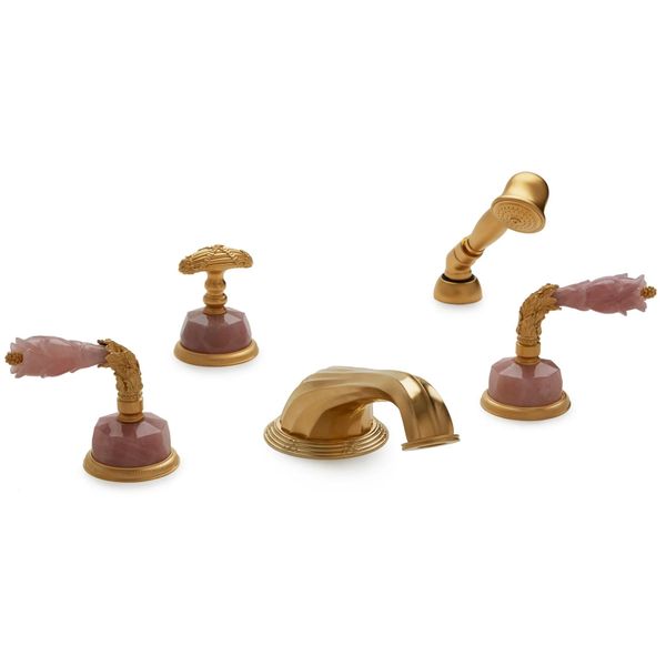  Vòi bồn tắm năm lỗ cổ điển Rose Quartz SW bằng đồng - 1040DTS818-RSQU 