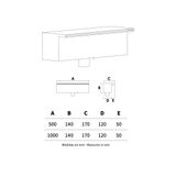  Thác nước hồ bơi âm tường ngoài trời bằng AISI 316L stainless steel (chống thời tiết đại dương) - AQA105 