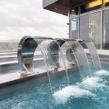  Thác nước hồ bơi ngoài trời bằng AISI 316L stainless steel (chống thời tiết đại dương) - AQA106 