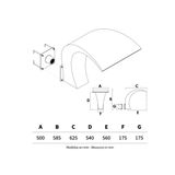  Thác nước hồ bơi gắn tường ngoài trời bằng AISI 316L stainless steel (chống thời tiết đại dương) - AQA106P 