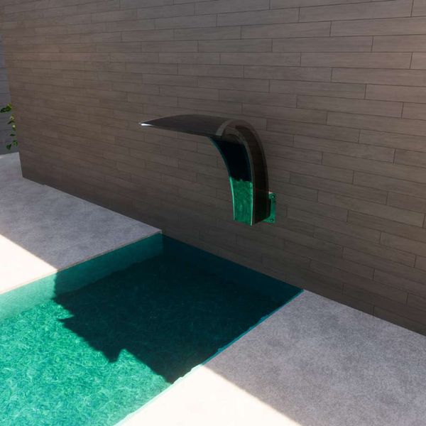  Thác nước hồ bơi gắn tường ngoài trời bằng AISI 316L stainless steel (chống thời tiết đại dương) - AQA106P 