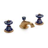  Vòi chậu lavabo cổ điển Hand Painted Ceramic bằng đồng - 1097BSN818-18BL-WH 