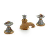  Vòi chậu lavabo cổ điển Hand Painted Ceramic bằng đồng - 1097BSN819-56GR-WH 