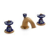  Vòi chậu lavabo cổ điển Hand Painted Ceramic bằng đồng - 1097BSN821-18BL-WH 