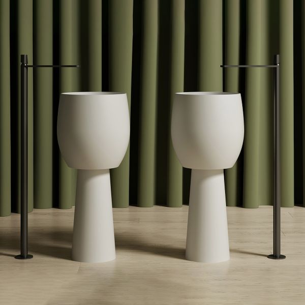  Chậu rửa chân dài bằng solid surface - 1103 