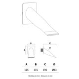  Súng bắn nước hồ bơi gắn tường ngoài trời bằng AISI 316L stainless steel (chống thời tiết đại dương) - AQAC117 