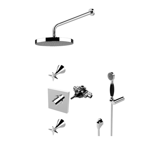  Vòi sen gắn tường điều chỉnh nhiệt độ có sen cầm tay bằng đồng 130 - 130-WSHOWER1 