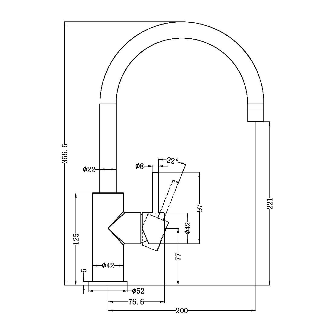  Vòi rửa chén bát SS316L Zenne - RN162207 