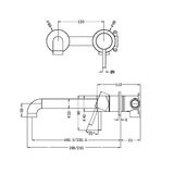  Vòi chậu lavabo gắn tường SS316L Zenne - RN162210b185 