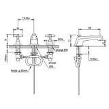  Vòi chậu lavabo 3 lỗ cổ điển bằng đồng Zéphyr - 16260 