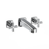  Vòi chậu lavabo 3 lỗ gắn tường cổ điển bằng đồng Zéphyr - 16263 