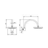 Vòi sen âm tường điều chỉnh nhiệt độ bát sen Ø210mm có vòi sen cầm tay cổ điển bằng đồng Zéphyr - 16003 