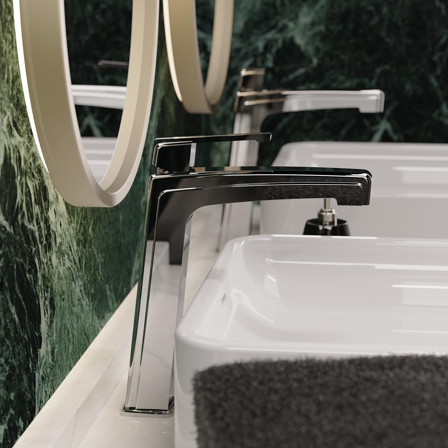  Vòi chậu lavabo cổ điển bằng đồng Zéphyr - 16719 