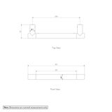  Thanh treo khăn tắm dài 357mm bằng stainless steel 316 Orila 