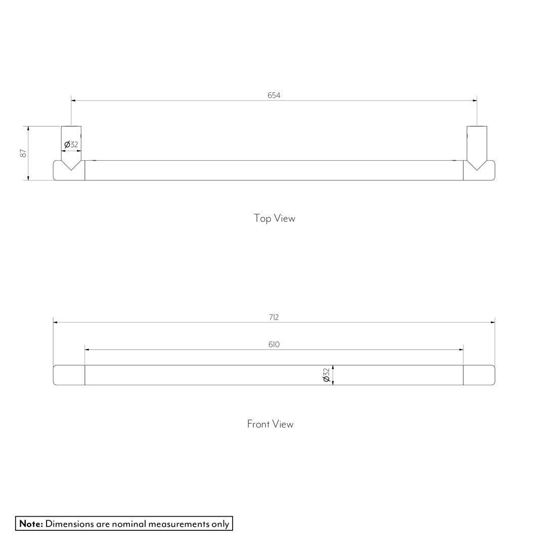  Thanh treo khăn tắm dài 712mm bằng stainless steel 316 Orila 