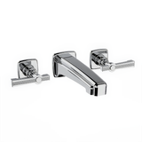  Vòi chậu lavabo 3 lỗ gắn tường cổ điển bằng đồng Zéphyr - 17263 