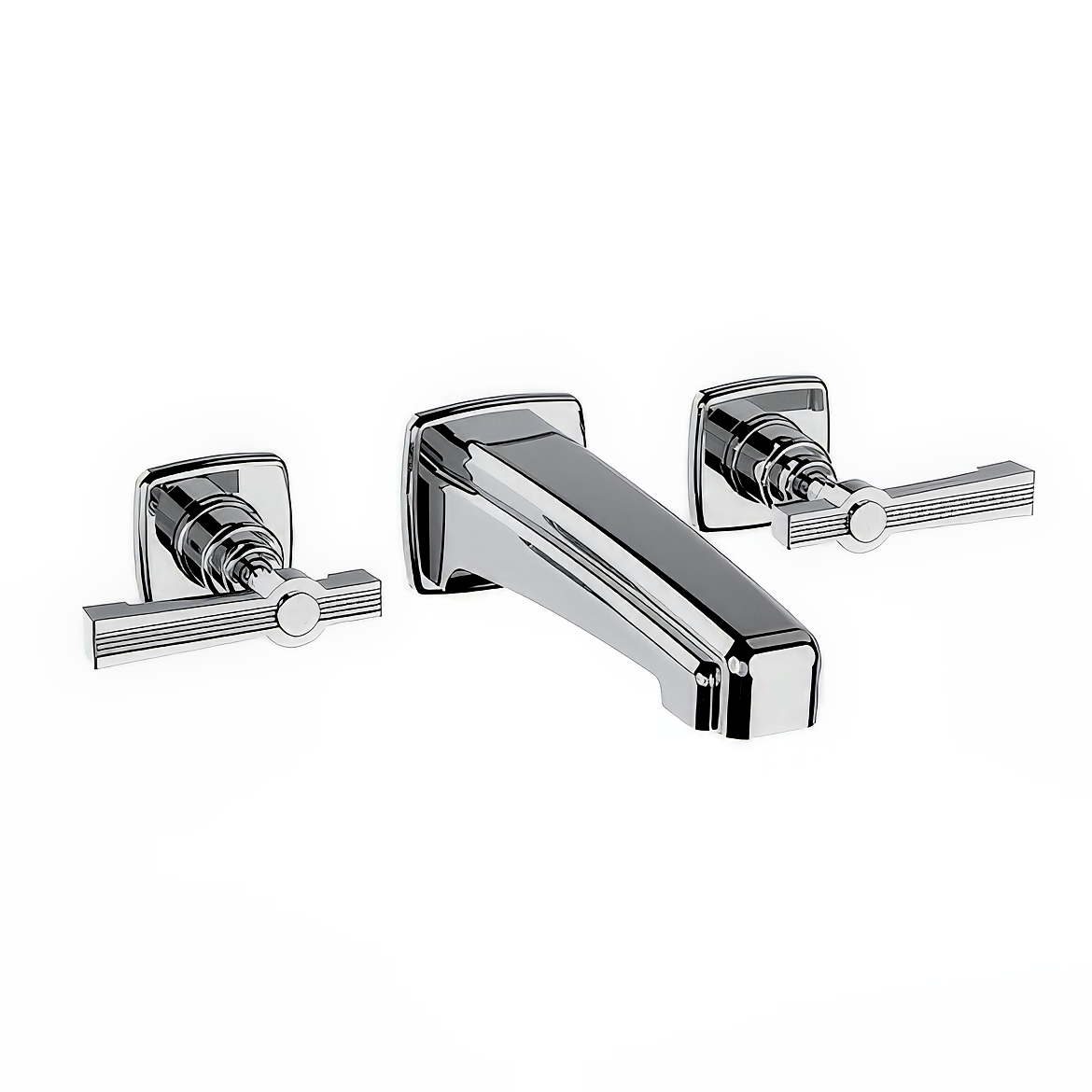  Vòi chậu lavabo 3 lỗ gắn tường cổ điển bằng đồng Zéphyr - 17263 