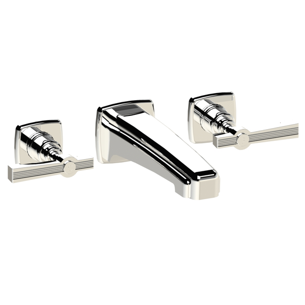  Vòi chậu lavabo 3 lỗ gắn tường cổ điển bằng đồng Zéphyr - 17263 