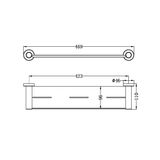  Kệ treo tường phòng tắm dài 469mm stainless steel Accem - 1987a 