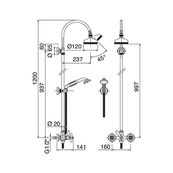  Sen cây gắn tường cổ điển 802 bằng đồng - 2002SDP180 
