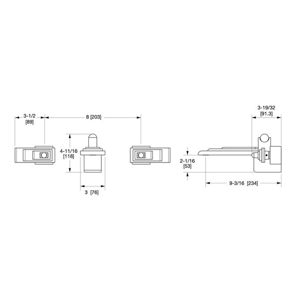  Vòi chậu rửa mặt gắn tường Nouveau bằng đồng - 2010WBS802 