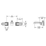  Vòi chậu rửa mặt gắn tường cổ điển Hammered Pyramid bằng đồng - 2050WBS803-HMRD 