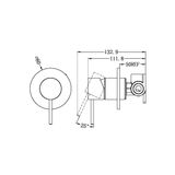  Bộ trộn mặt bích 80mm 1 đầu ra nóng lạnh bằng đồng Accem - 221911 