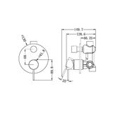  Bộ trộn điều hướng 1 đầu ra nóng lạnh bằng đồng Accem - 221911a 