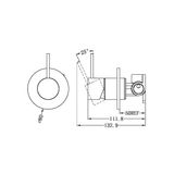 Bộ trộn mặt bích 80mm 1 đầu ra nóng lạnh bằng đồng Accem - 221911b 
