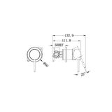  Bộ trộn mặt bích 60mm 1 đầu ra nóng lạnh bằng đồng Accem - 221911h 