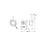  Bộ trộn mặt bích 60mm 1 đầu ra nóng lạnh bằng đồng Accem - 221911j 