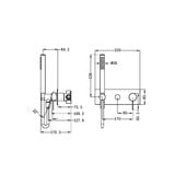  Sen cầm tay và bộ trộn 2 đầu ra gắn tường bằng đồng Accem - 221912e 
