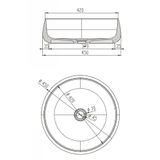  Chậu lavabo để bàn trong suốt - 2261-Green 