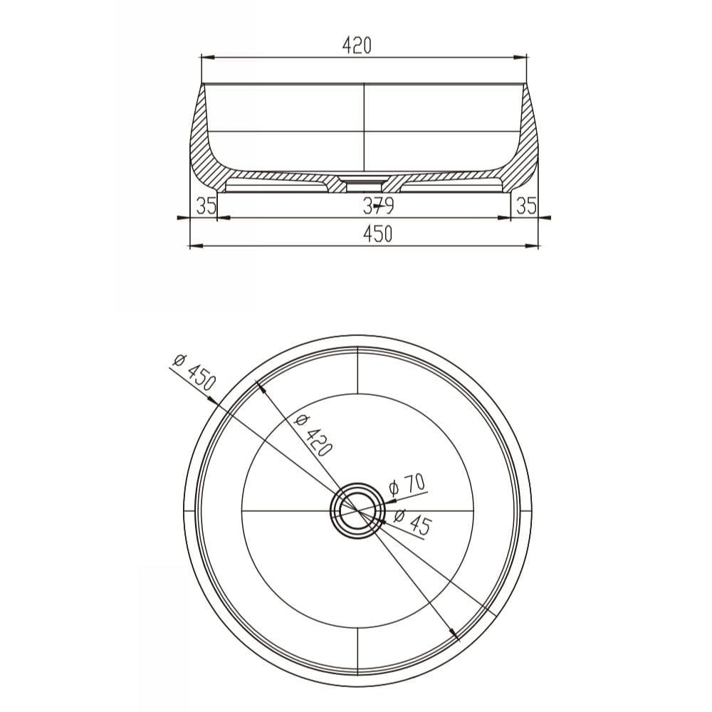 Chậu lavabo để bàn trong suốt - 2261-Pink 