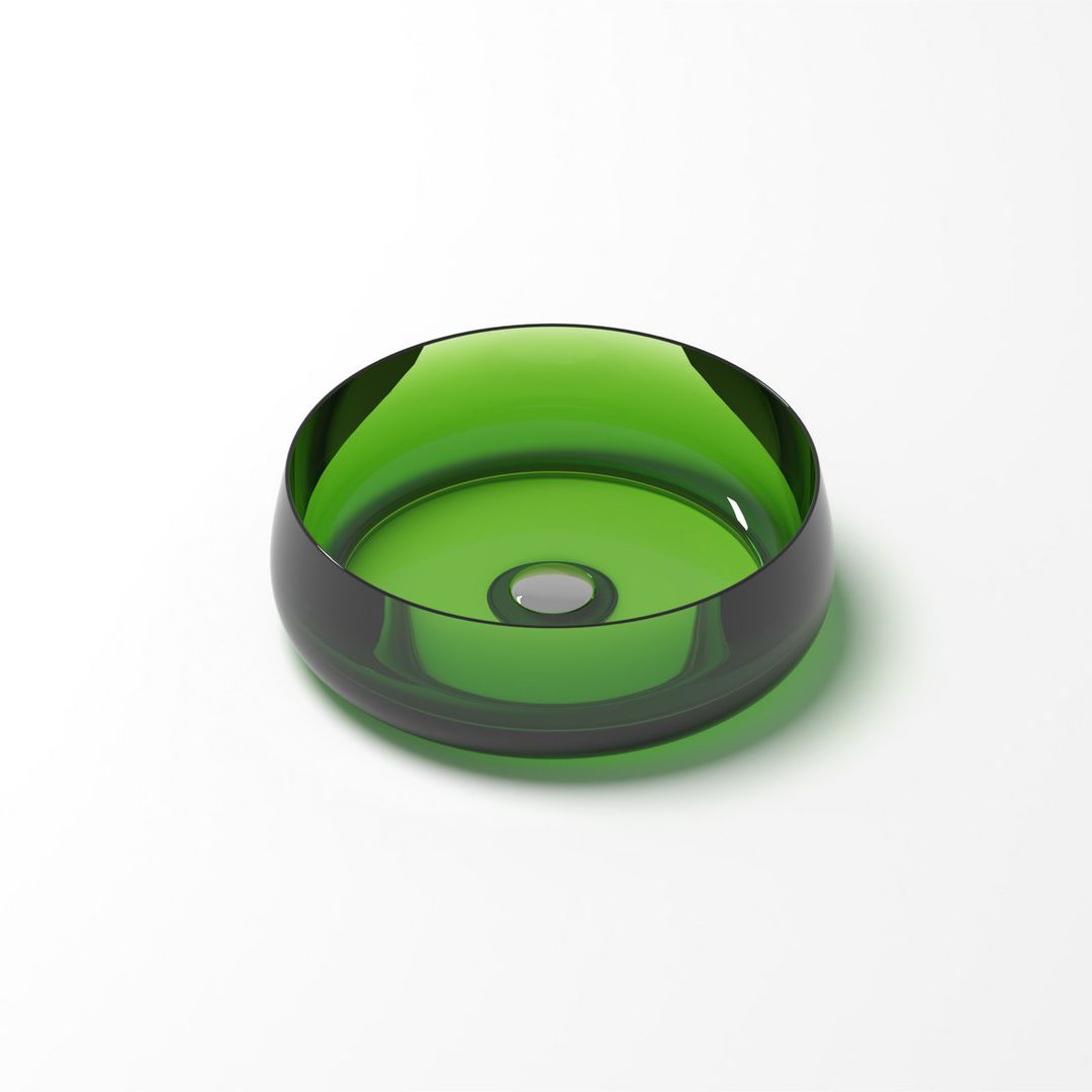  Chậu lavabo để bàn trong suốt - 2261-Green 