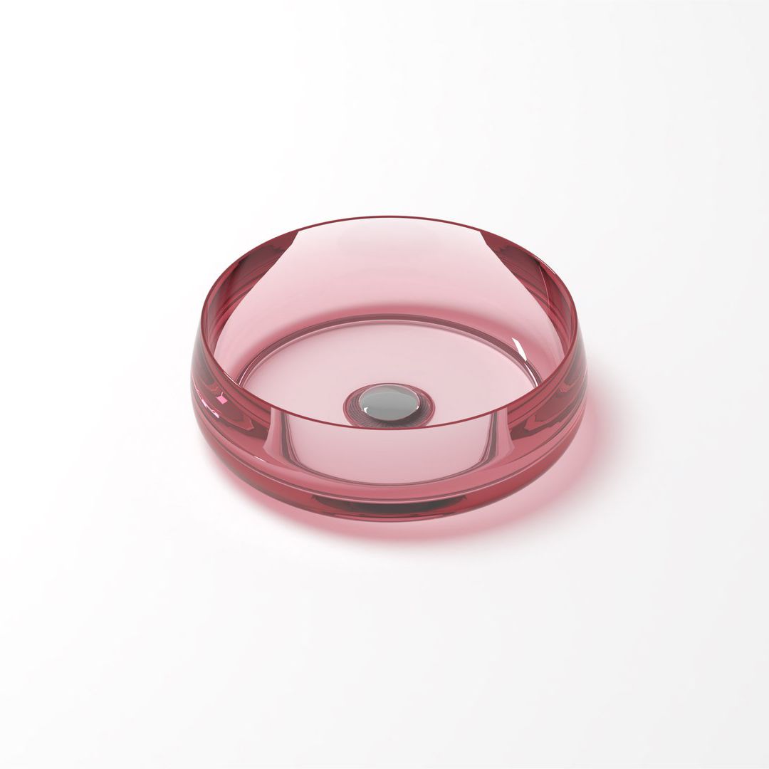  Chậu lavabo để bàn trong suốt - 2261-Pink 