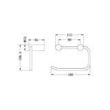  Móc treo giấy vệ sinh không nắp chụp stainless steel Accem - 2386 