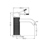  Vòi chậu lavabo cao 157mm bằng đồng Lapone - RN251901 