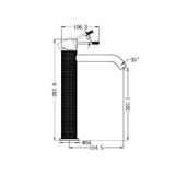  Vòi chậu lavabo cao 287mm bằng đồng Lapone - RN251901a 