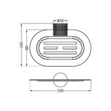  Đĩa đựng xà bông tắm treo tường bằng đồng Lapone - RN2581 