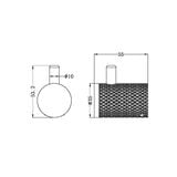  Móc treo áo phòng tắm bằng đồng Lapone - RN2582 