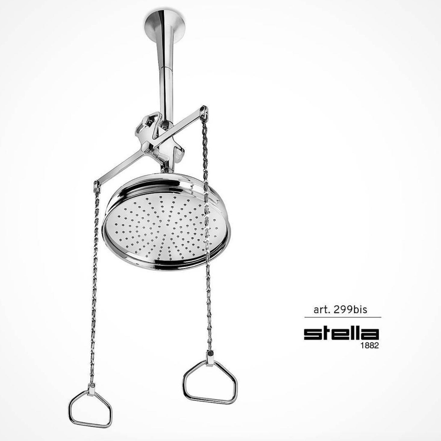  Bộ vòi sen Ø220mm âm trần với lò xo tắt mở nước cổ điển bằng đồng Italica - 399-299BIS220 