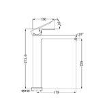  Vòi chậu lavabo cao 273mm bằng đồng Alice - 301501a 