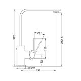 Vòi bếp rửa chén bát bằng đồng Alice - 301506 